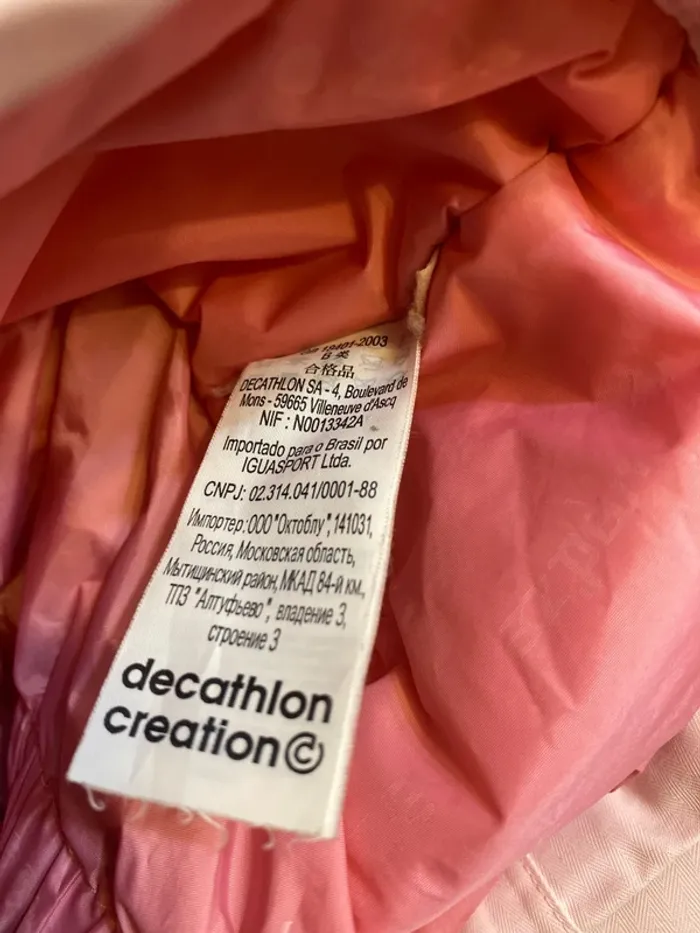 Anorak matelassé rose Décathlon taille 14 ans - n82m - photo numéro 7