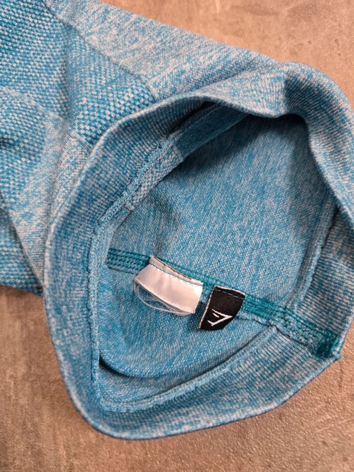 Short Gymshark bleu seamless taille S gainant sport fitness - photo numéro 5