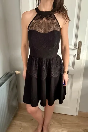 Robe patineuse Morgan noire dentelle – T36 (S)