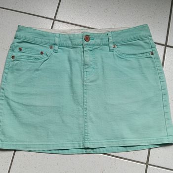 Jupe en jeans 38 vert menthe
