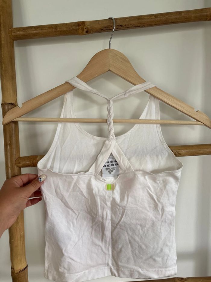 débardeur blanc adidas taille 10 ans - photo numéro 6