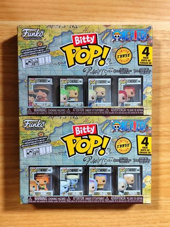Lot 2 Boîtes X4 Bitty Pop! - One Piece (Luffy, Zoro, Nami, Shanks, Smoker, Arlong)