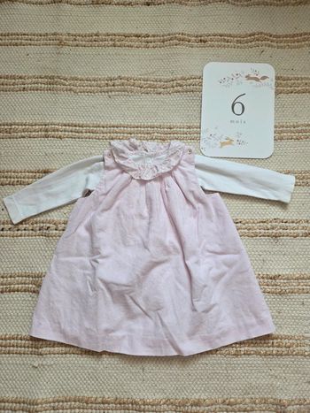 Ensemble robe velour rose et body