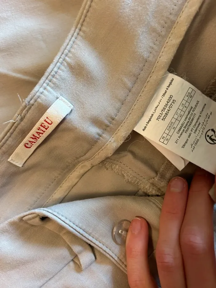 Pantalon crayon beige - photo numéro 2