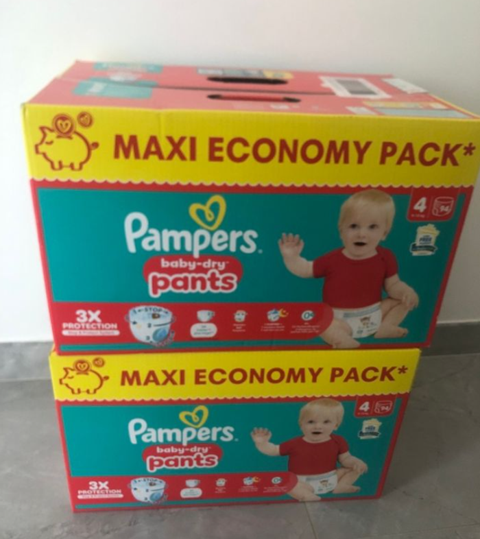 lot 2 cartons pampers pants taille 4