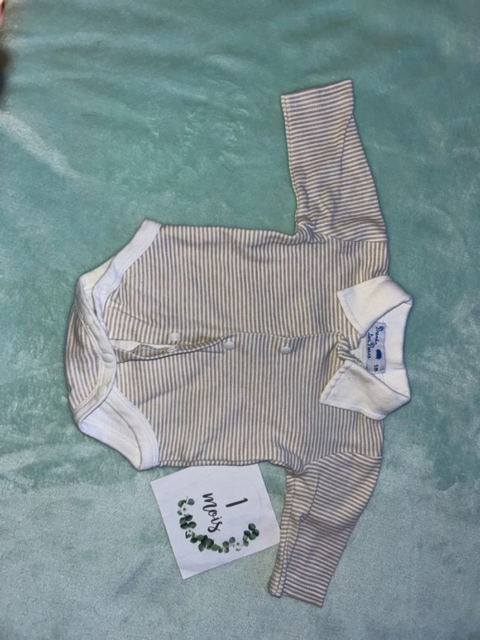 Body bébé effet chemise