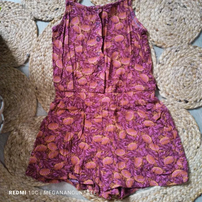 🌺👧 Combi-short fleurie – Du Pareil Au Même – 4 ans / 104 cm – Parfait état - photo numéro 3