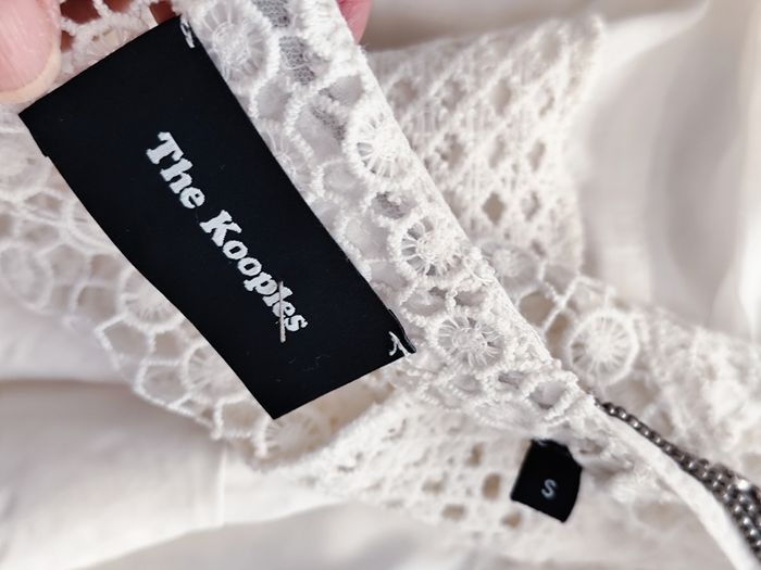 Robe longue the kooples taille S coton blanc et dentelle toutes saisons - photo numéro 9
