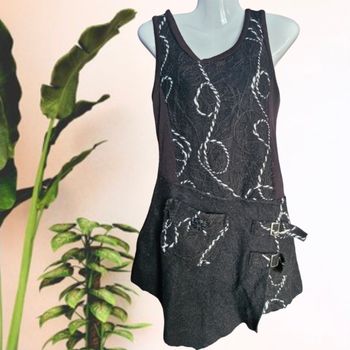 Sublime robe tunque vintage, asymetrique a boucles 