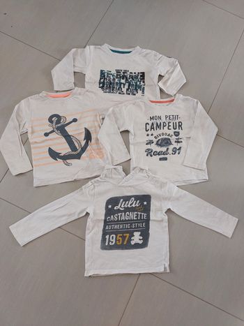 Lot de 4 tee-shirts manches longues