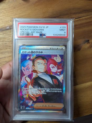 Carte Pokémon PSA 9 Jap Rocket's Giovanni SAR 129/098 Glory of the Team Rocket SV10