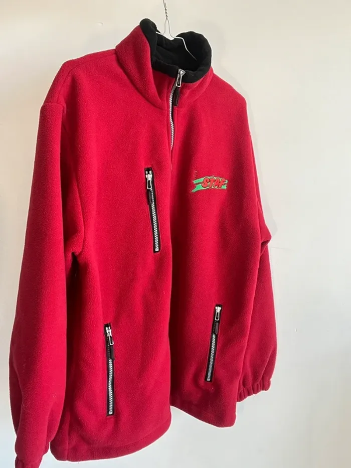 Veste polaire rouge brodée taille L 🎈