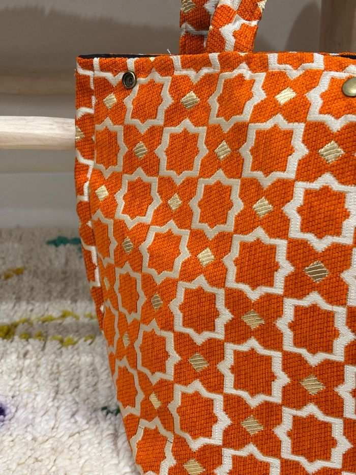 Sac à main en toile - motifs marocain - photo numéro 3