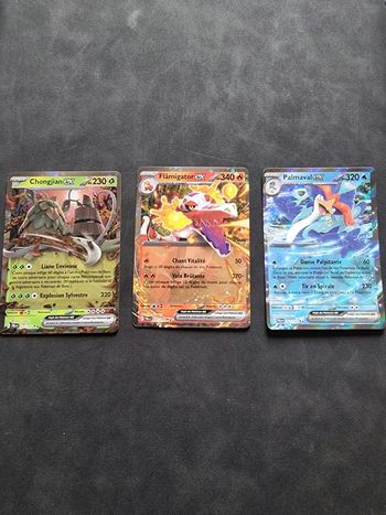 3 cartes EX Evolutions à Paldea