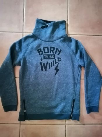 Sweat 14 ans très bon état bleu chiné