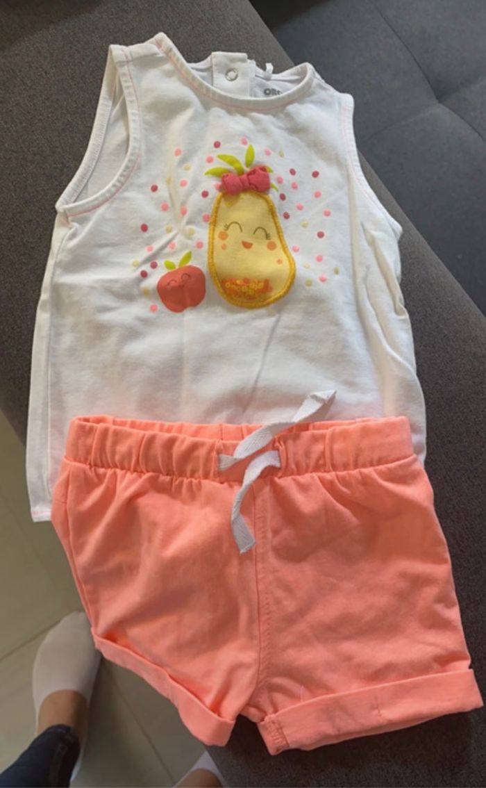 Lot de 3 ensemble été fille en 6 mois - photo numéro 2