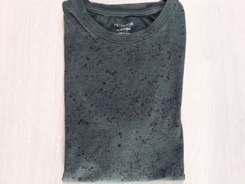 Maillot manches courtes  12 ans,  coloris vert tacheté noir