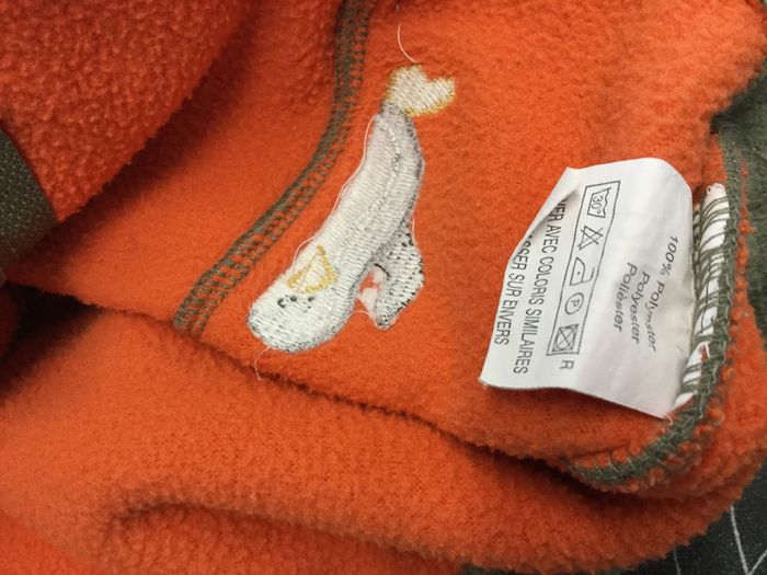 Gilet polaire kaki et orange - photo numéro 5