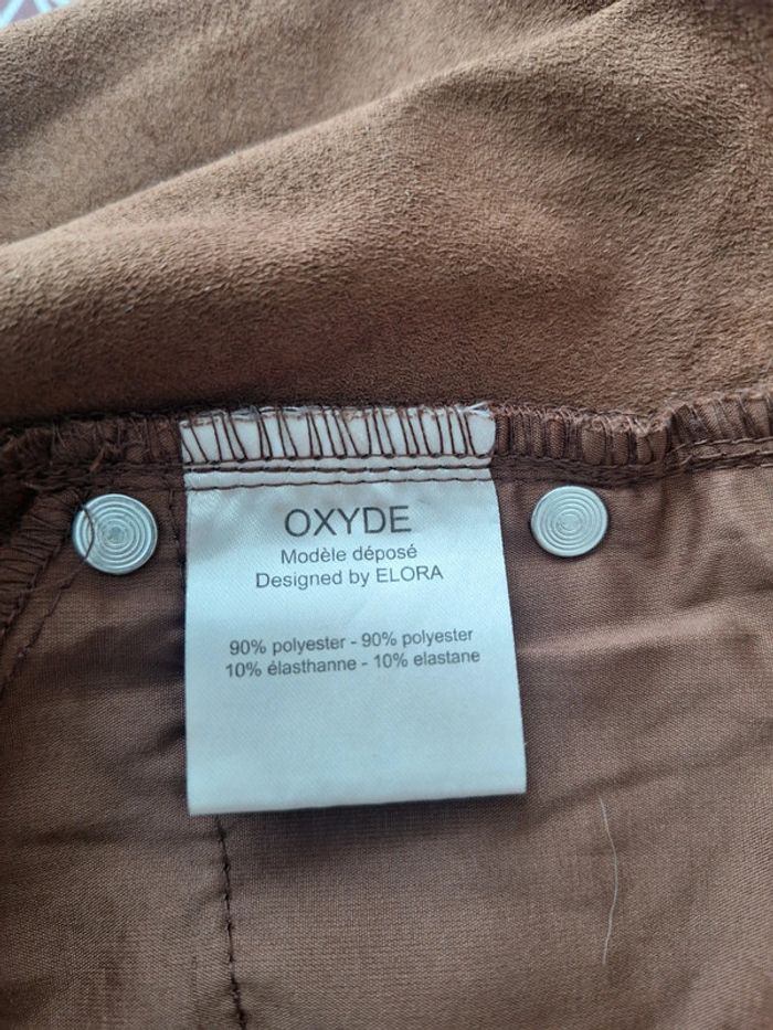 Pantalon femme taille 42 Elora imitation daim - photo numéro 3