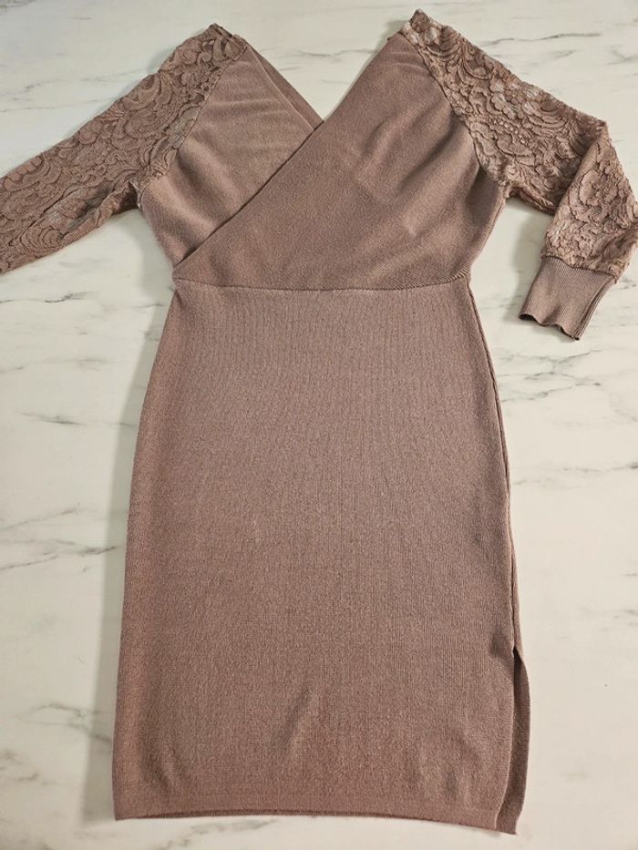 Robe croisée marron taille M - photo numéro 7