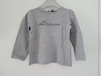 Tee-shirt manche longue 4 ans gris "dream"