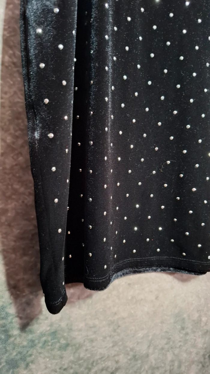 Robe noire velours strass - photo numéro 11