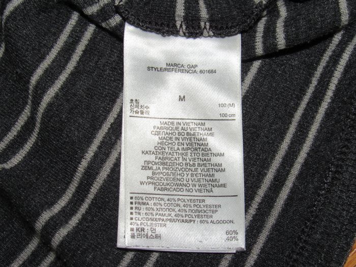 Pull GAP à rayures noir et gris foncé - Taille M - photo numéro 10