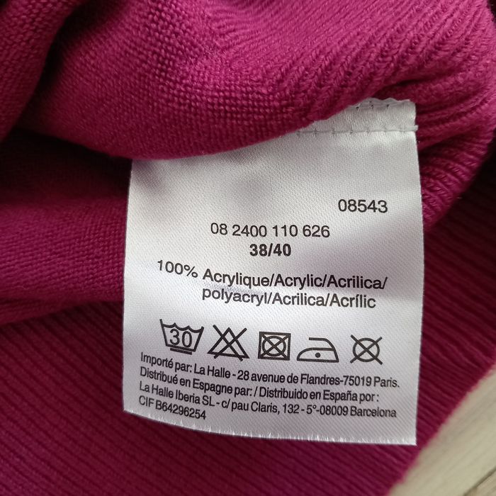 Pull femme avec col en V Mauve Clara Vitti taille M - photo numéro 5