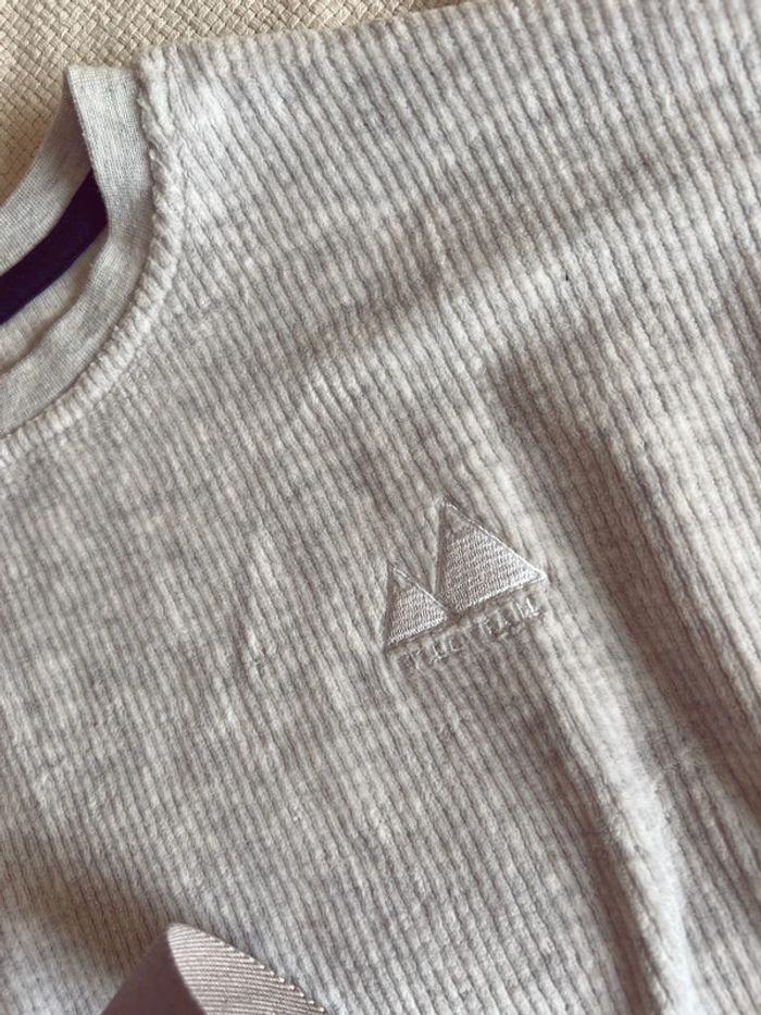 Sweat-shirt velours côtelé gris Kiabi 5 ans - photo numéro 2
