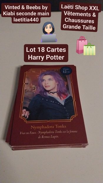 Lot 18 cartes Harry Potter