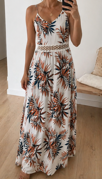 Robe longue imprimée – Taille M – Neuve