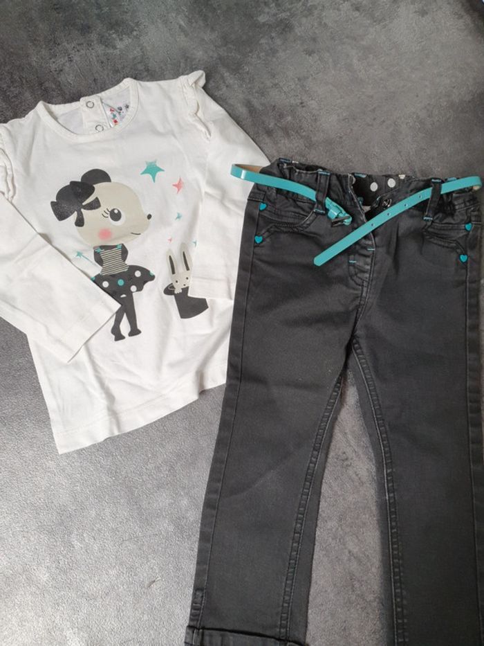 Ensemble bébé fille 24 mois kid kanaï très bon état