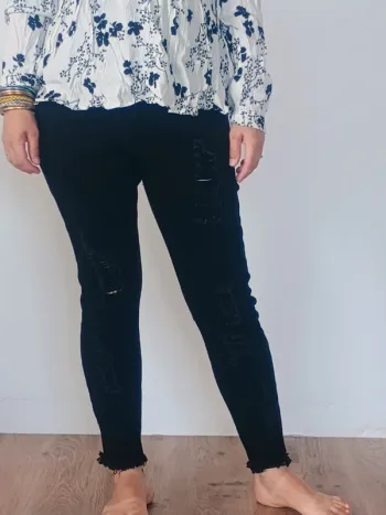 Jean noir skinny déchiré Six Values Denim – T38