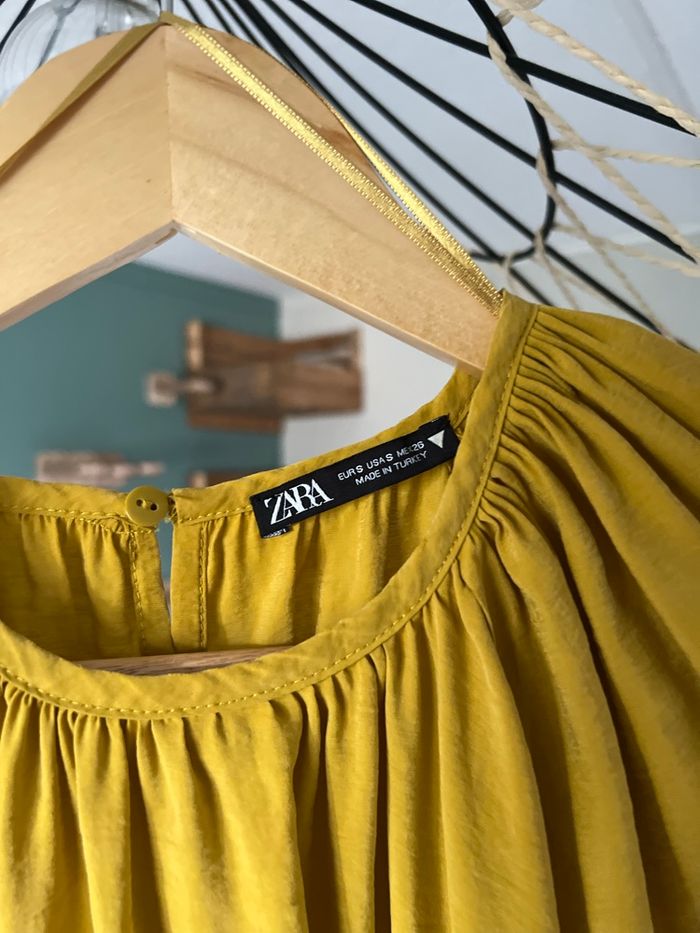 💛 Robe Zara jaune moutarde  taille S - photo numéro 8