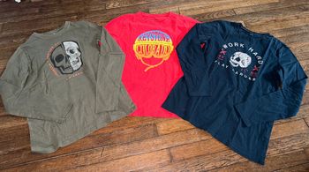 Lot tshirts manches longues lemon béret et Kiabi 14 ans