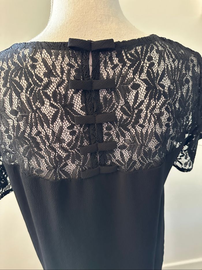 Blouse gothique noire en dentelle Majolica T38 M - photo numéro 5