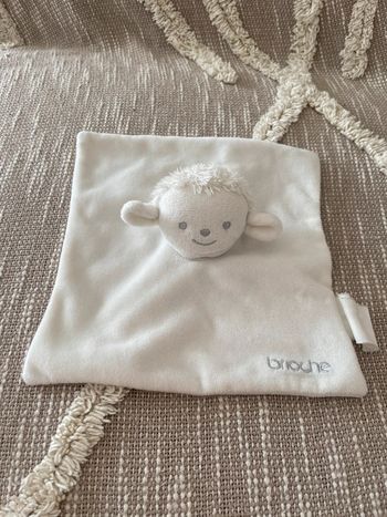 Peluche doudou plat 20cm Brioche mouton brebis agneau blanc très bon état
