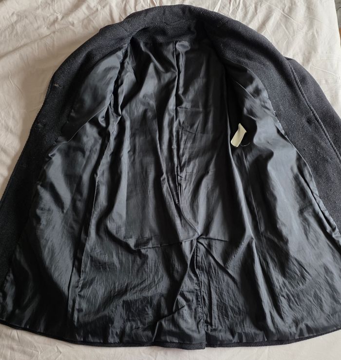 Manteau long cintré laine gris anthracite Taille 38/40 - photo numéro 7