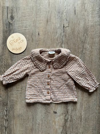 Chemise à carreau - taille 3 mois