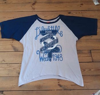 T-shirt blanc et bleu marine Puma 38