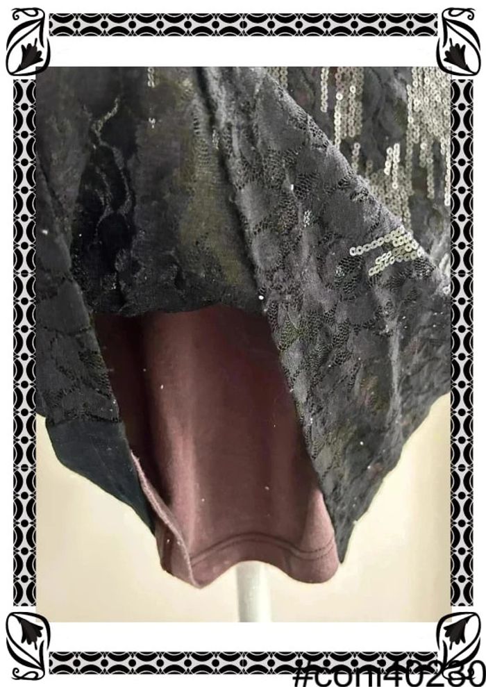 Robe Noire Manches Courtes Intimissimi - Taille 36 - photo numéro 3