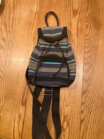 Mini sac à dos en coton vintage années 90-2000