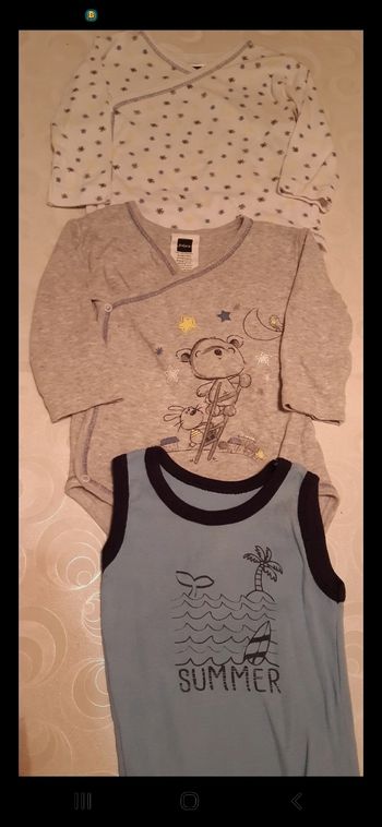 Lot de 3 bodies 3 mois