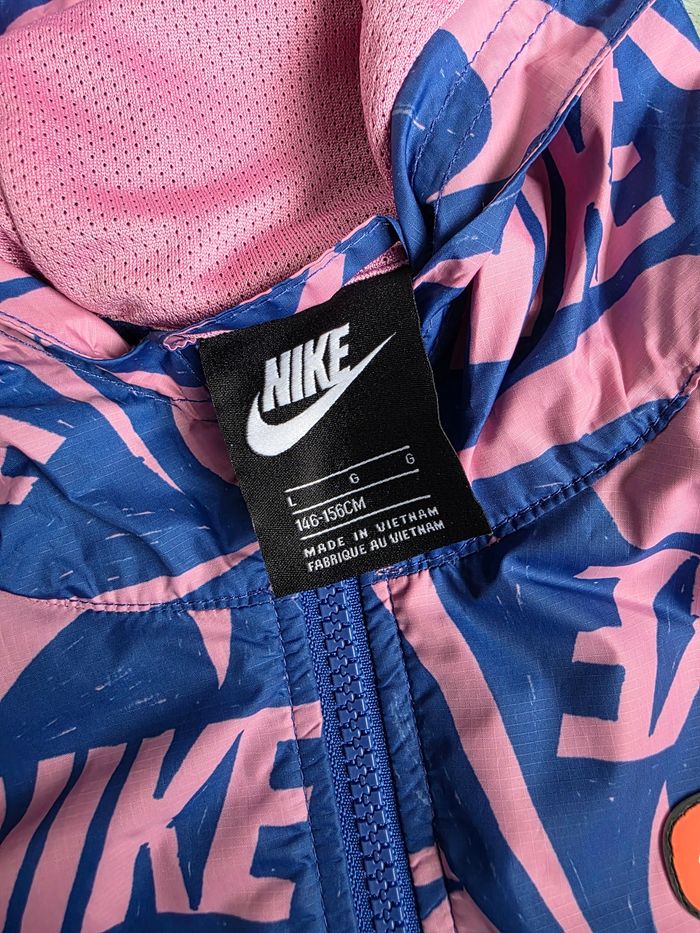 Veste nike - coupe vent 11 / 12 ans ( 146 / 156 cm ) rose et bleu - photo numéro 3