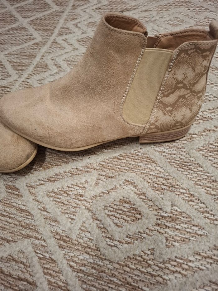 Bottines  beige - photo numéro 2