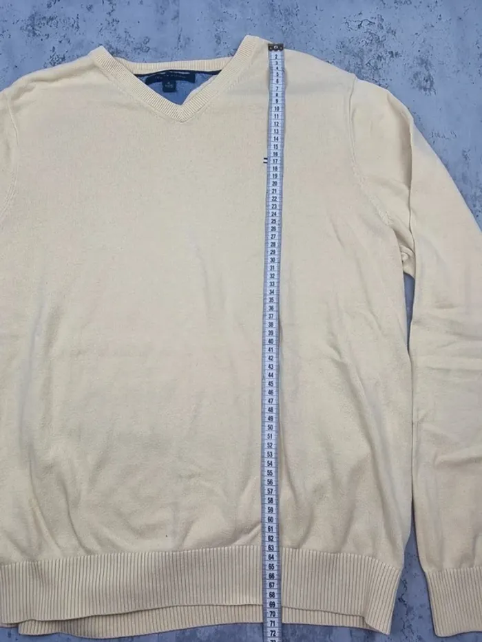 Pull col V Tommy Hilfiger jaune, XL Hommes - photo numéro 5
