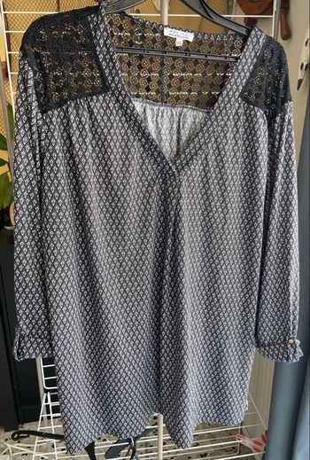 Tunique modavista noir blanc 