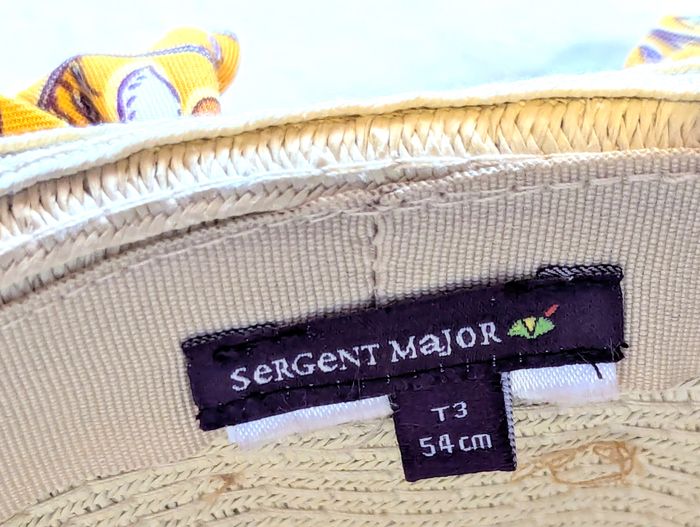 Chapeau Sergent Major Crème Bandeau Flot Ruban Motifs Fleurs Feuilles Flore Accessoire Enfants - photo numéro 6