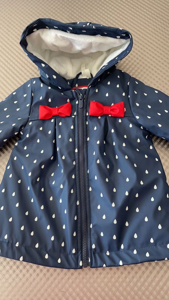 Manteau / coupe vent doublé 9 mois - photo numéro 2