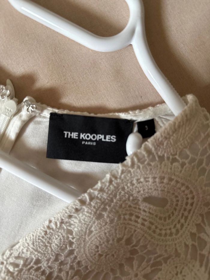Robe courte dentelle écru the kooples - photo numéro 3